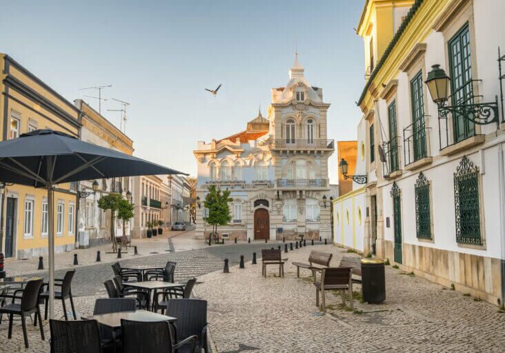 outdoor cafe in Portugal